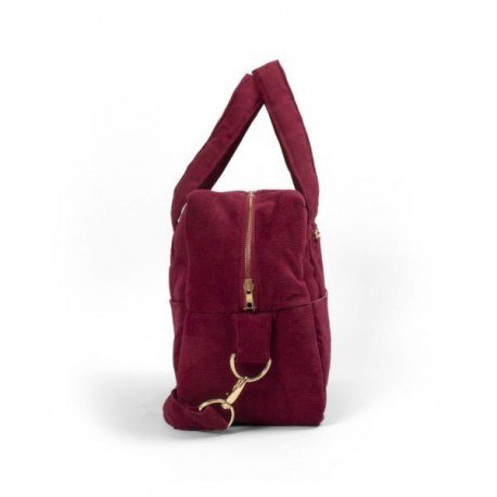 Filibabba torba nursing bag sztruks deeply red FILIBABBA