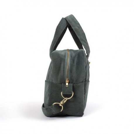 Filibabba torba nursing bag sztruks pine green FILIBABBA